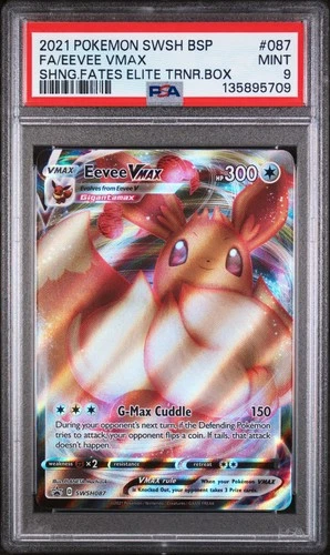 2021 POKEMON SWSH BLACK STAR PROMO #087 FULL ART/EEVEE VMAX PSA 9