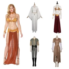 Return of the Jedi Leia Cosplay Costume Halloween Wars Princess Leia Dress Suit