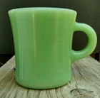 Vintage FIRE KING Jadeite Extra Heavy Oven Ware C Handle Coffee Mug Cup