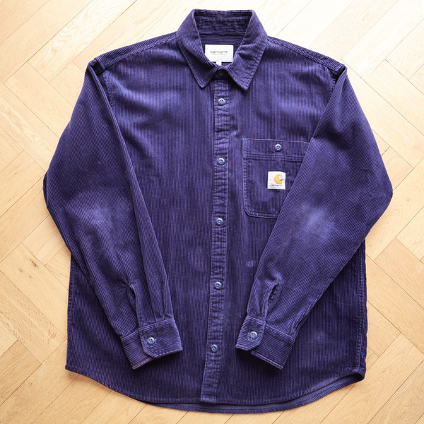 Carhartt WIP Long Sleeve Flint Shirt in Purple size L