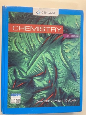 Chemistry (Zumdahl et al, 2018) tenth 10th edition hardcover textbook