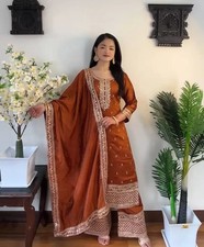 Latest New Heavy Faux Georgette Palazzo Suit With Dupatta For Women Party Wear