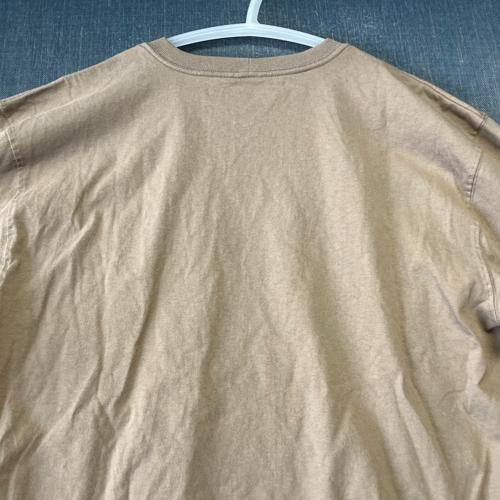 Carhartt K87 Men's T-Shirt SizeL Brown Short Sleeve Heavyweight Pocket Loose Fit thumbnail 3