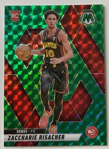 2024-25 Panini Mosaic Green Mosaic Prizm Zaccharie Risacher #213 (RC) Hawks
