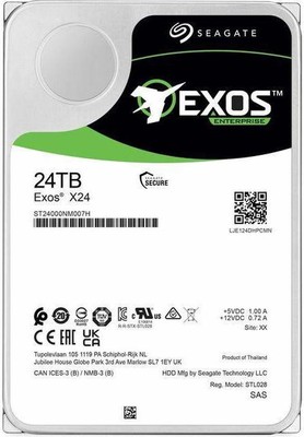 Seagate Exos X24 ST24000NM007H 24 TB Hard Drive - 3.5'' Internal - SAS (12Gb/s SA