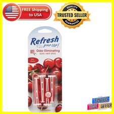Very Cherry Scent Car Air Freshener Set Of 4 Auto Vent Sticks - Odor Eliminator