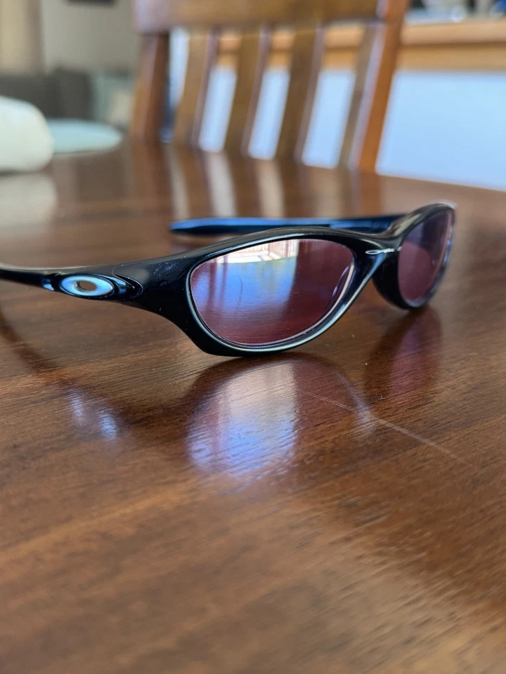 Gafas de sol Oakley Fives rosa espejado vintage para mujer Y2K con estuche - Hechas en EE. UU. Foto 4 de 4