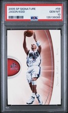 2005 SP SIGNATURE #58 JASON KIDD NETS HOF POP 1 PSA 10