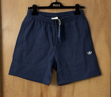 Adidas Men's Dark Navy Blue Terry Fleece Pocket Sweat Shorts Size M NWT