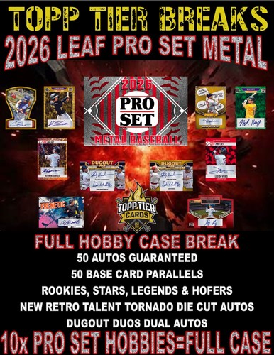 ATLANTA BRAVES 2026 LEAF PRO SET METALL 10X HOBBY BOX FULL CASE BREAK 6554