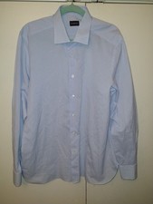 Ermenegildo Zegna Blue Long Sleeve Dress Shirt Men's sz 17/43