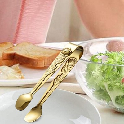 Mini Servierzange Eiszange Rosenmuster Partyzubehör praktisches Utensil Buffet Essen