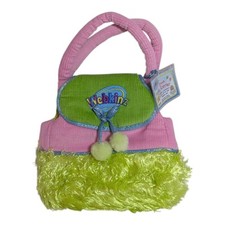 Webkinz 'Plush Pet Carrier' Colorful Lime Green  Pink New W/Code HC100