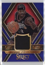 2014-15 Panini Select Swatches Purple Prizm 5/99 Allen Iverson #9 HOF 04dh