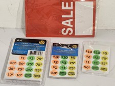 GARAGE SALE LABELS Yard Rummage Sale Neon 1050 Price/Make Offer 11 SALE Labels