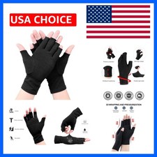 Women  Men Arthritis-Compression-Gloves,Fingerless Carpal-Tunnel-Pain-Relief...
