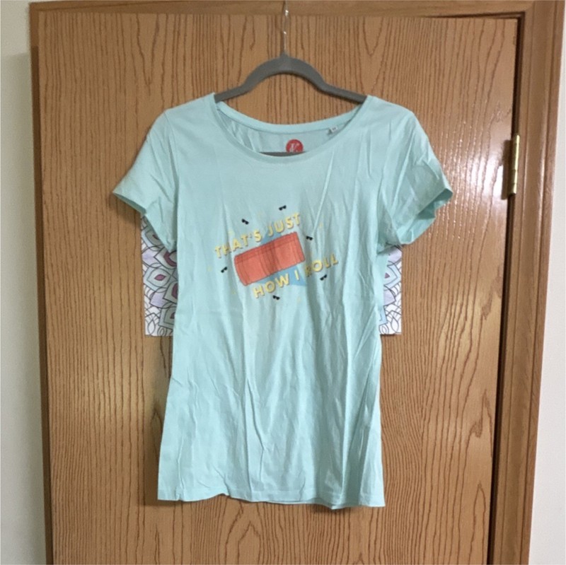 Cloud & Victory Light Blue Graphic Print Crew Neck Short Sleeve T-Shirt M