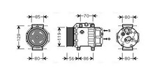 Klimaanlagen – Kompressor R 134a FDAK378 AVA QUALITY COOLING
