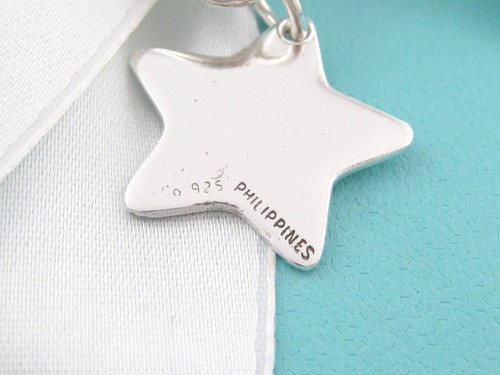 TIFFANY & CO ARGENTO DOPPIA STELLA PORTACHIAVI PORTACHIAVI - Foto 5 di 5