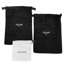 Celine Drawstring Storage Dust Bag Set of 3 - 9.5" x 13.5" / 6.5" x 6.5"