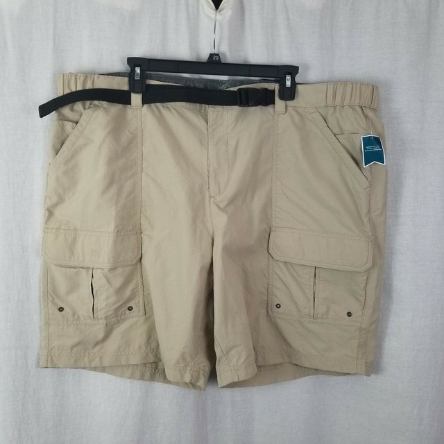 Croft & Barrow Men's Synthetic Side Elastic Belted Cargo Shorts Size 48 eBay
