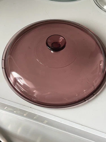 Pyrex Glass Lid Purple Cranberry 10" Replacement Lid