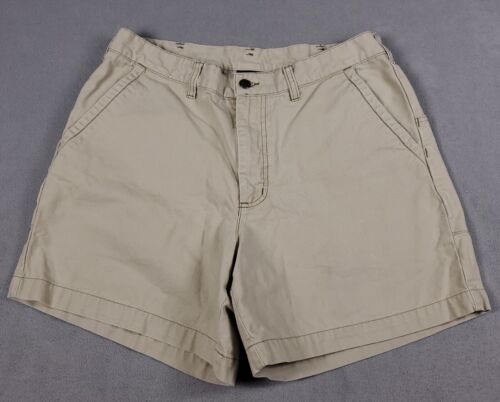 Patagonia Mens Tan Beige Organic Cotton Canvas Stand Up Shorts Size 36 36"x6"