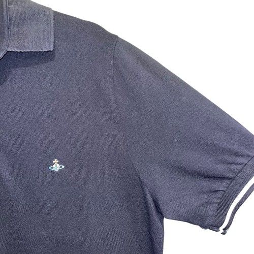 Vivienne Westwood Men's Size Large Polo Shirt Navy Orb Short Sleeve Worn VGC - Picture 3 of 15