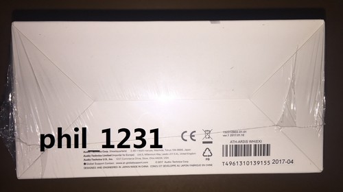 new in box Audio-Technica ATH-AR3iS foldable headphones portable WHITE - Picture 4 of 4
