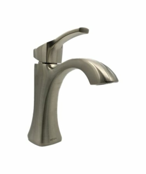 Moen Voss Brushed Nickel OneHandle High Arc Bathroom Sink Faucet