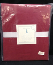 Pottery Barn Kids PBK Solid Flannel Toddler Duvet bed Cover blanket Red