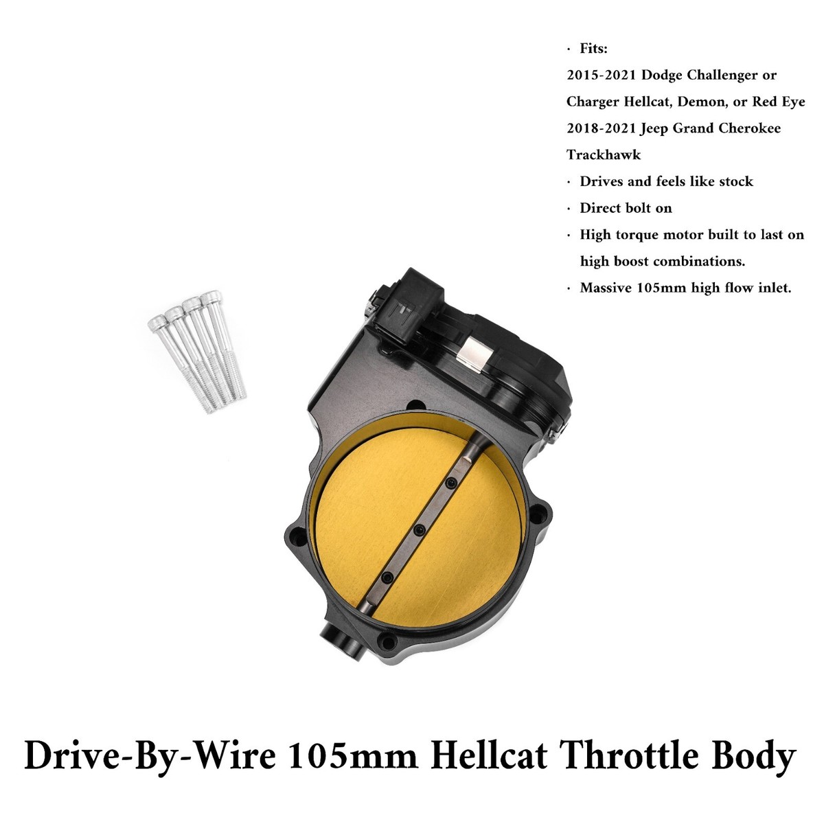 痴虫 ボルチ105 RSS type P USO 105MM Throttle Body for Hellcat Redeye Charger Challenger