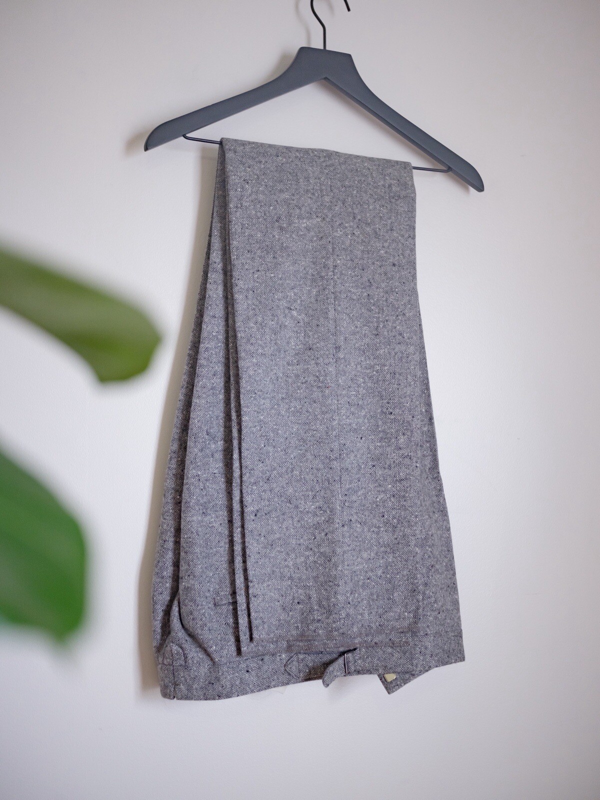 THOM BROWNE x BROOKS BROTHERS “Black Fleece” Gray Donegal Wool Trousers