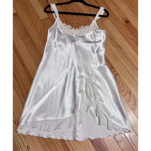Y2K Babydoll Satin Slip Dress Size Small Coquette Fairycore Dreamy Soft Girl