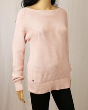 Lauren by Ralph Lauren Soft Pink Knit Sweater Metal LRL Tab NWT 