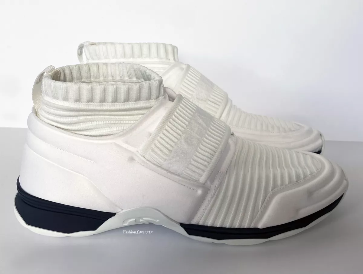 Chanel stretch fabric shop sneakers