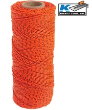 Kraft Tool BC353 Premium Orange & Black Bonded Braided Nylon Mason's Line - 500'
