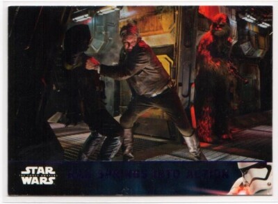 2016 Topps Star Wars The Force Awakens S2 Purple #44 Han Springs into Action