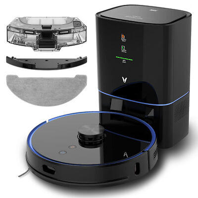 S9 Smart Robot Vacuum Cleaner w/ Auto Self Emptying & Alexa, Black (Used)