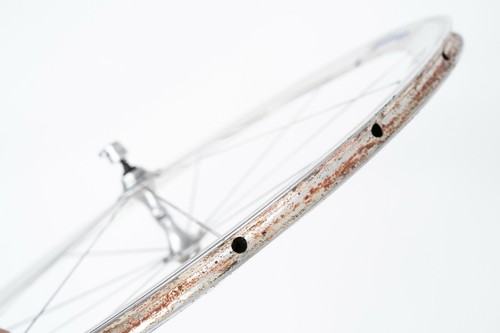 CAMPAGNOLO SHAMAL 16H HOLES 8s 650c WHEELSET WHEELS TUBULAR VINTAGE TRIATHLON - Imagen 7 de 12
