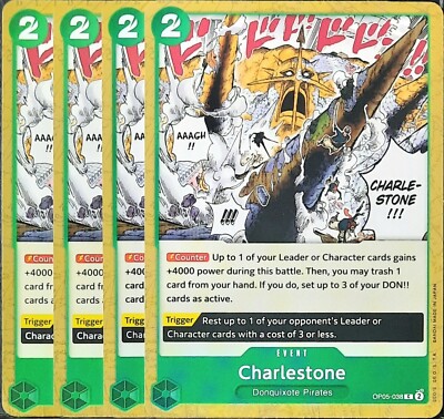 One Piece TCG - 4er Playset - OP05-038 Charlestone C/EN/NM