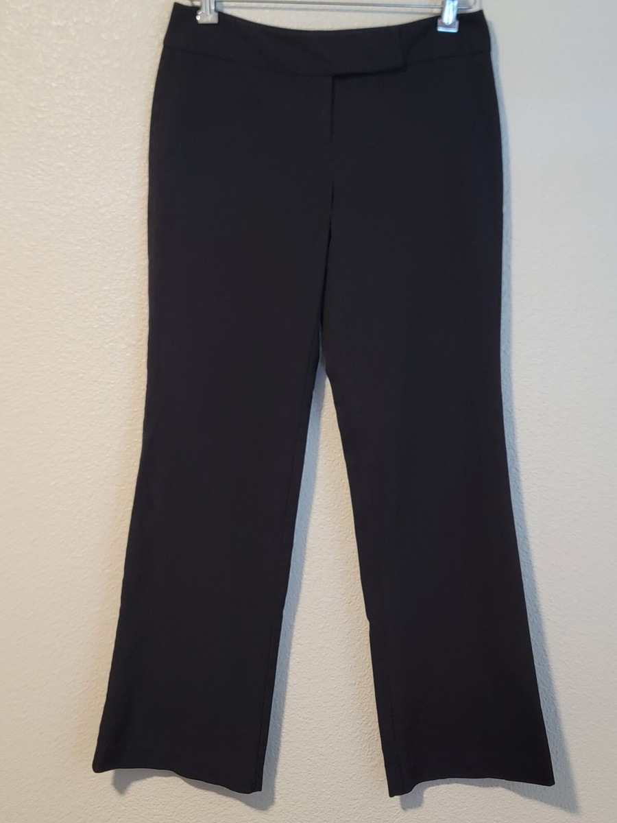 new york & company dress pants womens size 4 bootcut stretch low rise black  | eBay