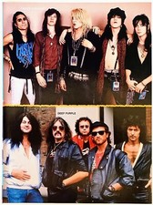FASTER PUSSYCAT & DEEP PURPLE~ORIG 1989 POSTER~FULL PAGE MAGAZINE PINUP CLIPPING