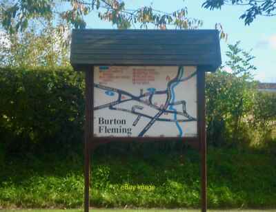 Photo 6x4 Burton Fleming map A map of the village of Burton Fleming c2008