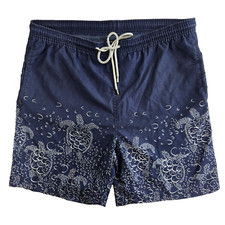 Kirkland Blue Swim Trunks Size Medium Drawstring Swimwear Beach Pool Tropical