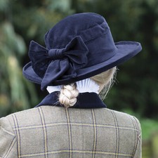 Equetech Navy Velvet Showing Lead Rein Leaders Hat - One size