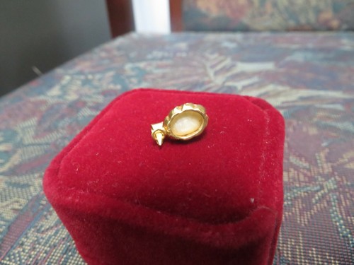 18k Solid Yellow Gold Fresh Waters Pearl Pendant 1.89gr - Picture 5 of 6