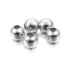 1000pcs 304 Stainless Steel Metal Beads Smooth Round Loose Spacer Tiny Craft 3mm