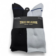 True Religion Men's socks Half crews 8 Pairs