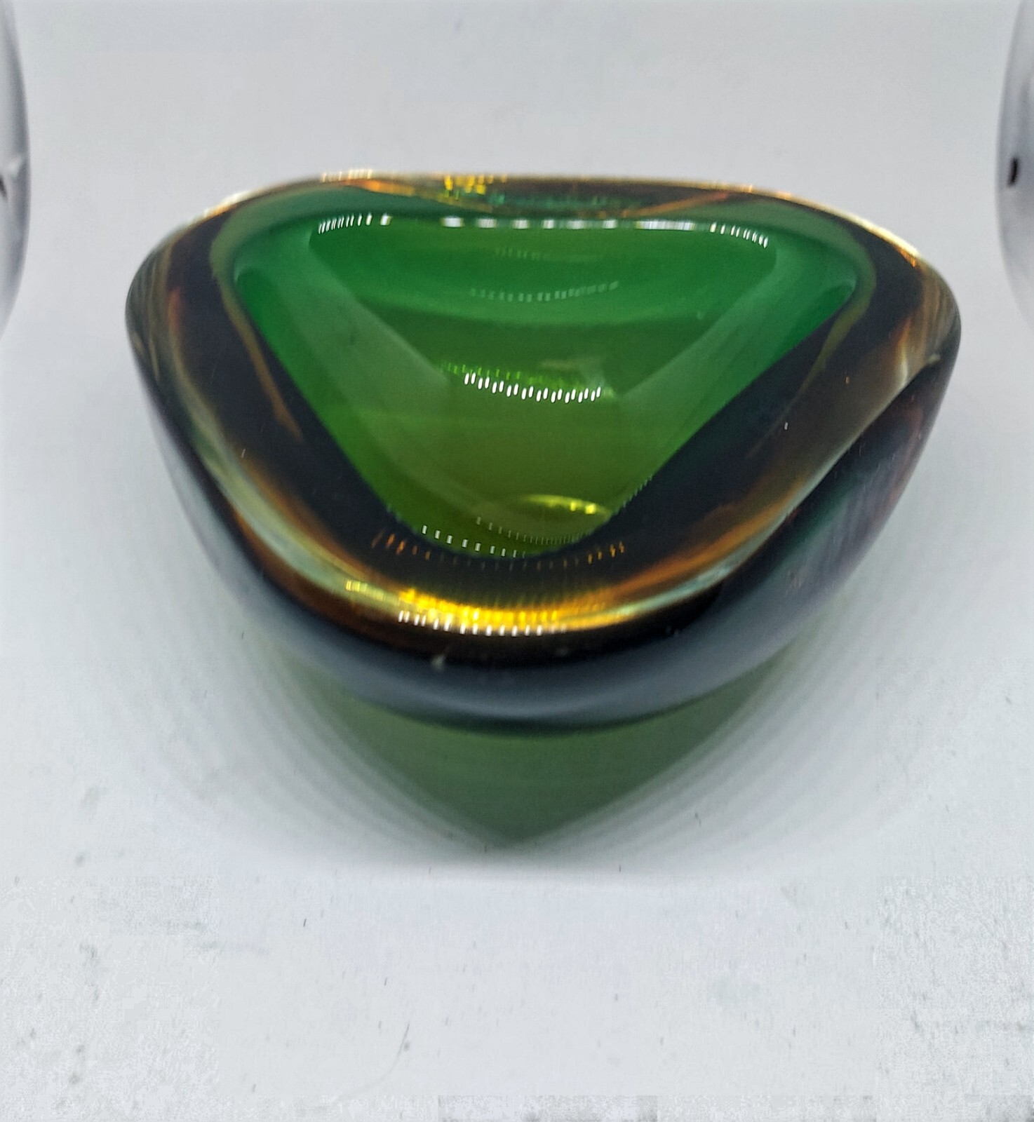 Vintage Murano A Seguro Green Glass Bowl Dish Art Glass eBay